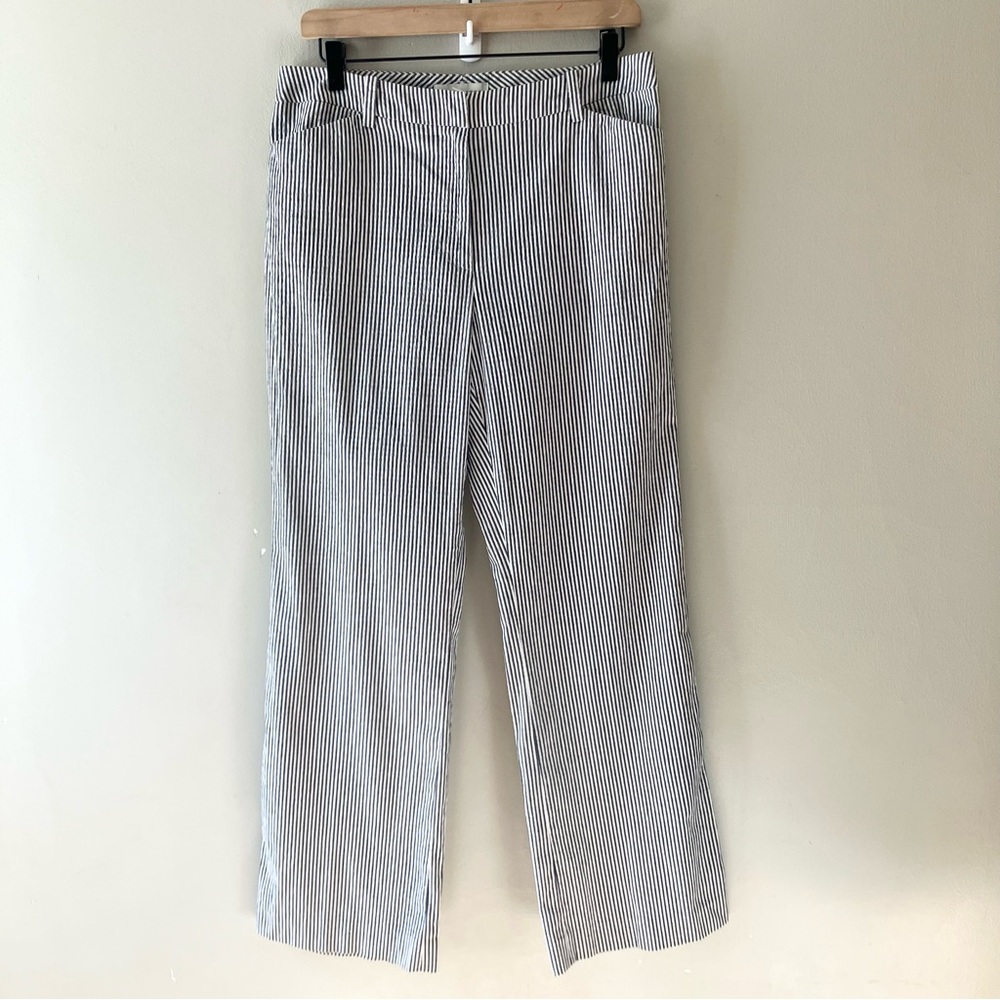 DONCASTER Seersucker Coastal Grandma Trousers